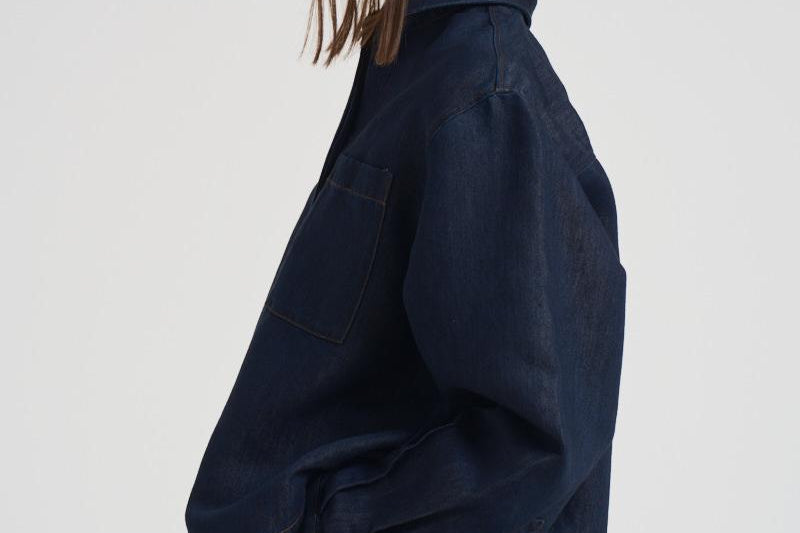 Camicia over in denim donna AZ01V86 BLU NINE IN THE MORNING 