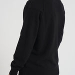 Felpa uomo girocollo in misto lana nera KN707A 110149A999 CP COMPANY 