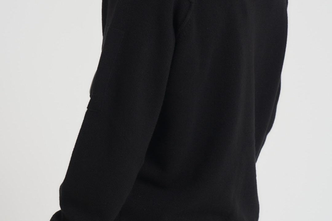 Felpa uomo girocollo in misto lana nera KN707A 110149A999 CP COMPANY 