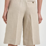 Bermuda donna in lino beige JOSEPHINE 43 BRIGLIA 