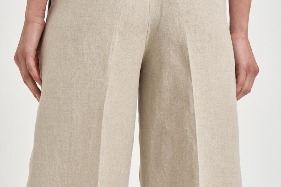 Bermuda donna in lino beige JOSEPHINE 43 BRIGLIA 