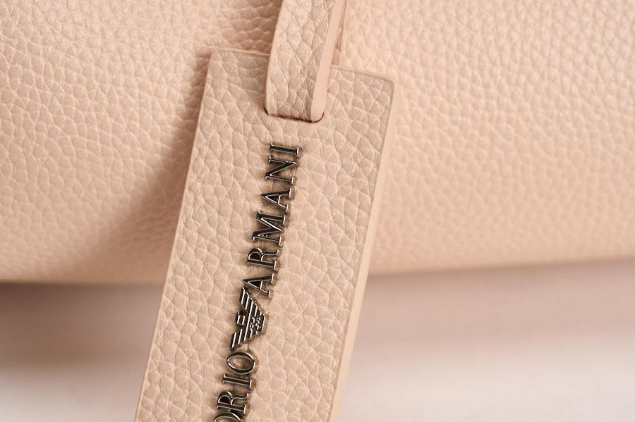 Borsa a mano donna in pelle rosa cipria EW000361 AF12036M1332 EMPORIO ARMANI 