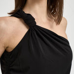 Top donna monospalla con nodo nero 106544A37V KRISTELZ99 PINKO 