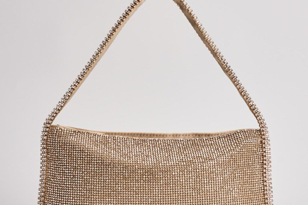 Borsa donna a spalla oro 0016060 RHINESTONE BENEDETTA BRUZZICHES 