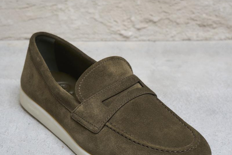 Mocassino uomo Portsmouth verde PORTSMOUTH MILITARY CHURCH'S 