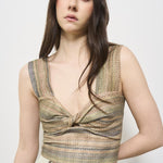 Top donna in maglia dettagli lurex ELOY MULTICO IRO 