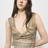 Top donna in maglia dettagli lurex ELOY MULTICO IRO 