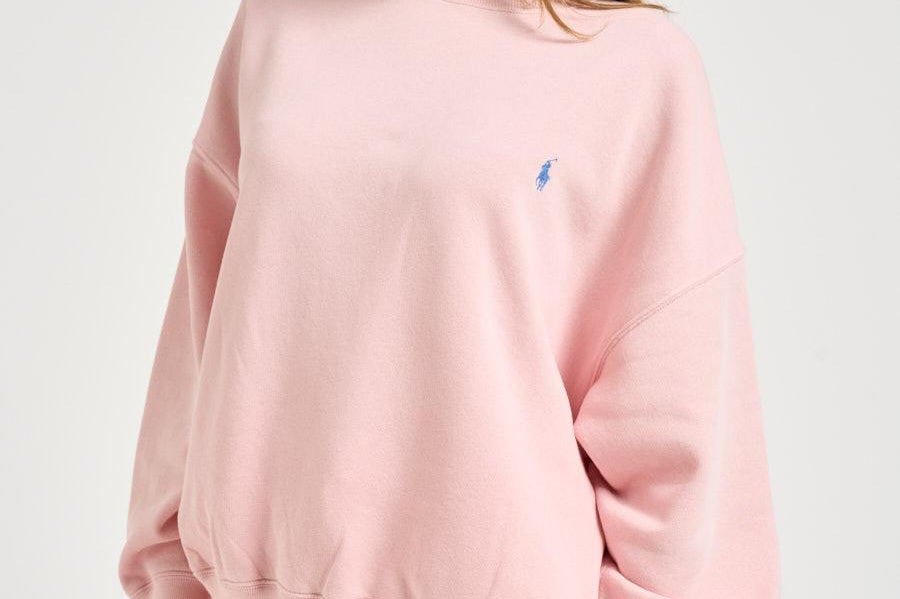 Felpa donna girocollo rosa. 211A96258 002 RALPH LAUREN 