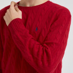 Maglia uomo a trecce rossa 710876762 006 RALPH LAUREN 