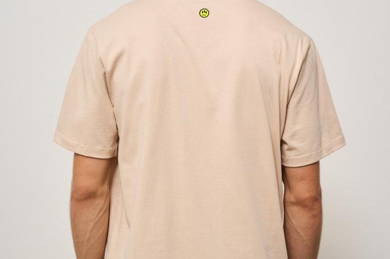 T-shirt uomo girocollo beige ATH084 092 BARROW 