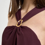 Top donna con gioiello bordeaux 14885 2543 FORTE FORTE 