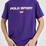 T-shirt uomo con stampa viola 710B14759 001 RALPH LAUREN 