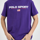 T-shirt uomo con stampa viola 710B14759 001 RALPH LAUREN 