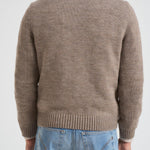 Giubbotto uomo in camoscio e tessuto beige FRANCIS KNIT 505 THE JACK LEATHERS 