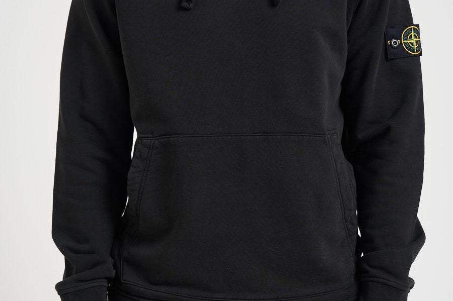 Felpa uomo con cappuccio nera 6100062 S0051V0029 STONE ISLAND 