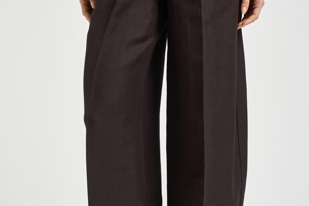 Pantalone donna Gareth marrone cioccolato F6SL79 W18 LIVIANA CONTI 