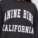 Felpa donna girocollo Miles nera 100025 009 ANINE BING 