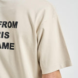 T-shirt uomo girocollo beige TS203 CO002MT DROLE DE MONSIEUR 