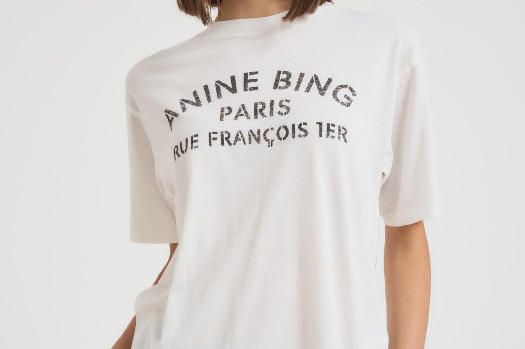 T-shirt donna bianca 11518 IVY1 ANINE BING 