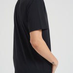 T-shirt uomo girocollo nera con ricamo ARNOTTWM BOL00EMB MC2 SAINT BARTH 