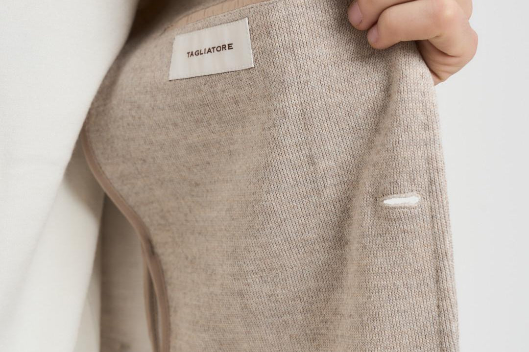 Giacca uomo monopetto in lana beige 1SMJ22K 0209A1143 TAGLIATORE 