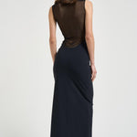 Abito donna con nodo nero 626SS6850O BLACK DANAME 