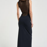 Abito donna con nodo nero 626SS6850O BLACK DANAME 