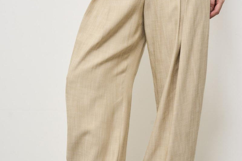 Pantalone donna wide-leg beige 104781 A2EJD18 PINKO 