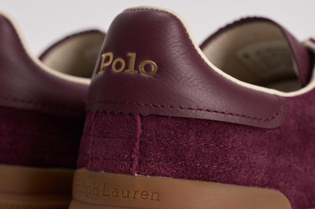 Sneakers uomo in suede e pelle bordeaux 809973707 003 RALPH LAUREN 