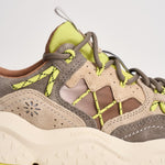 Sneakers uomo Yamabushi beige e lime YAMABUSHIM 1D87LIME FLOWER MOUNTAIN 
