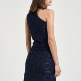 Abito donna mini Lilana con drappeggio blu RO1086FA D2K04IFADEDNIGHT ISABEL MARANT 