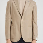 Giacca uomo monopetto in lana beige 2884 555095 L.B.M. 