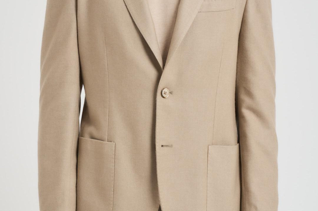 Giacca uomo monopetto in lana beige 2884 555095 L.B.M. 