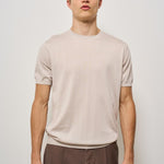 T-shirt uomo in maglia girocollo gesso K100421 60 KANGRA 