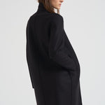 Cappotto donna monopetto nero AE1215 MLK199 HARRIS WHARF LONDON 