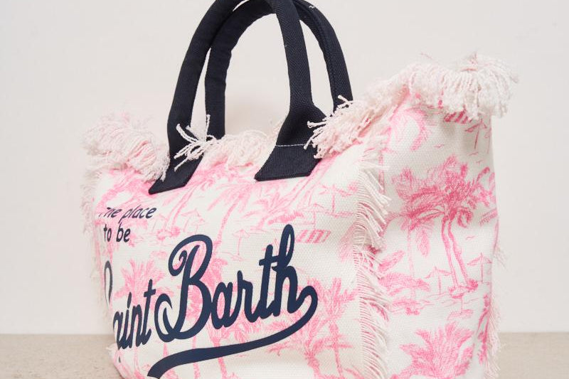 Borsa donna Vanity fantasia palme rosa VANITY 04615H MC2 SAINT BARTH 