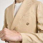Abito uomo beige in lino MERINI ABS707BEIGE ACCADEMIE TESSILI 