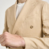 Abito uomo beige in lino MERINI ABS707BEIGE ACCADEMIE TESSILI 