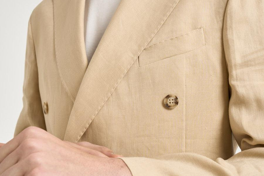 Abito uomo beige in lino MERINI ABS707BEIGE ACCADEMIE TESSILI 