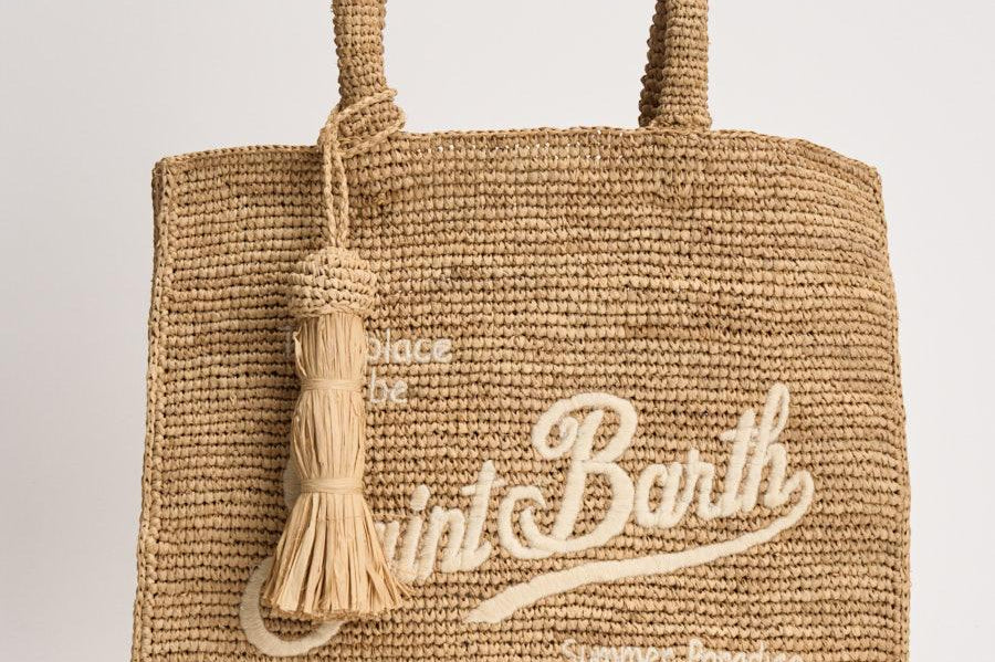 Borsa donna Colette in rafia naturale beige COLETTERAFFIA 00222L MC2 SAINT BARTH 