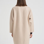 Cappotto donna doppiopetto panna AC1487 MLK120 HARRIS WHARF LONDON 
