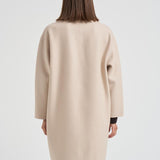 Cappotto donna doppiopetto panna AC1487 MLK120 HARRIS WHARF LONDON 