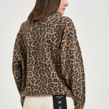 Felpa donna girocollo leopardata 11155 MTL59LEOPARD ANINE BING 