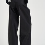 Pantalone donna ampio nero AXEL T0002BLACK THE LATEST 