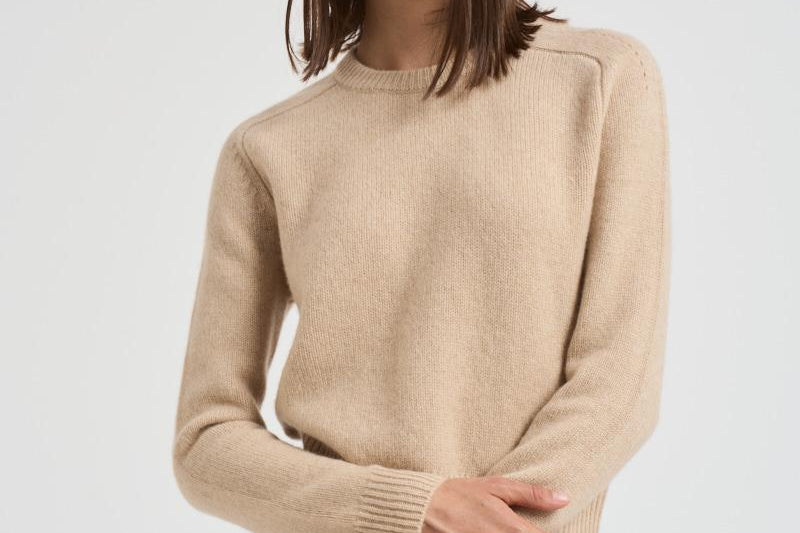 Girocollo donna maniche lunghe beige CAROLINE 02ORGANIC KUJTEN 