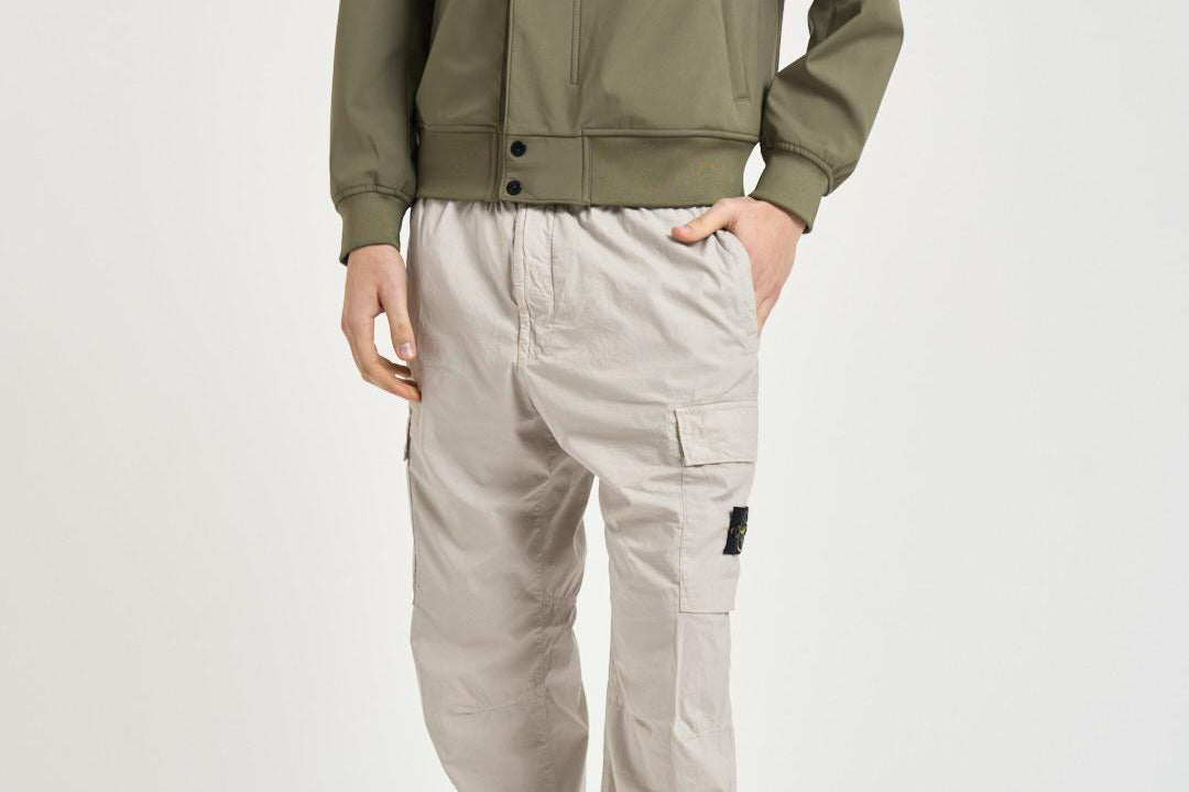 Giacca uomo con cappuccio verde oliva 4100118 S0A22V005G STONE ISLAND 