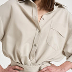 Abito donna chemisier ghiaccio 106654A18E ARIANEI18 PINKO 