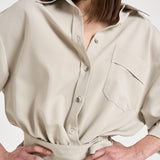 Abito donna chemisier ghiaccio 106654A18E ARIANEI18 PINKO 