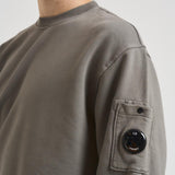 Felpa uomo girocollo grigia 19CMSS718A 006372R921 CP COMPANY 