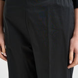 Pantalone donna in popeline nero L6SK86 Y69 LIVIANA CONTI 